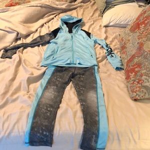 Reebok Girls 6x legging and jacket set